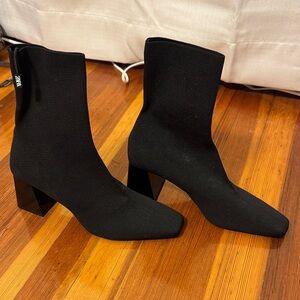 Zara Black Heeled Boots